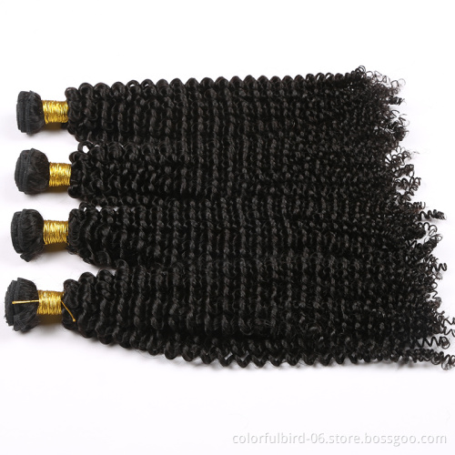 Afro Kinky Curly Bundles with Frontal Closure Raw Indian Human hair Curly Bundles With black women brazilian hair